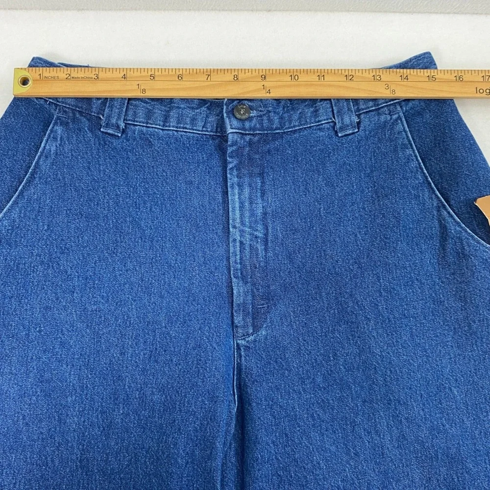 Vtg Lee Tapered Leg Jeans Women 14 M Wrinkle‎ Free High Rise Medium Wash Denim